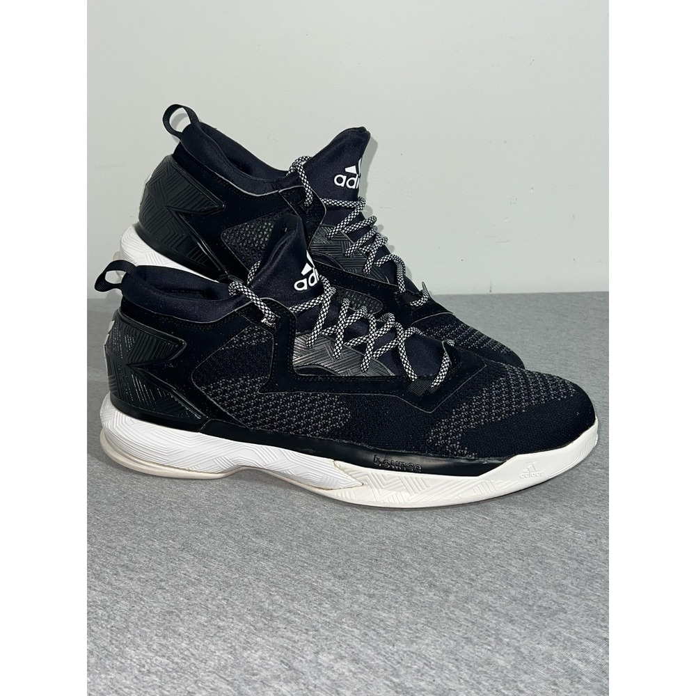 Adidas Dame 2 Shoes Mens Size 15 Basketball Bounce Damian Lillard Black White